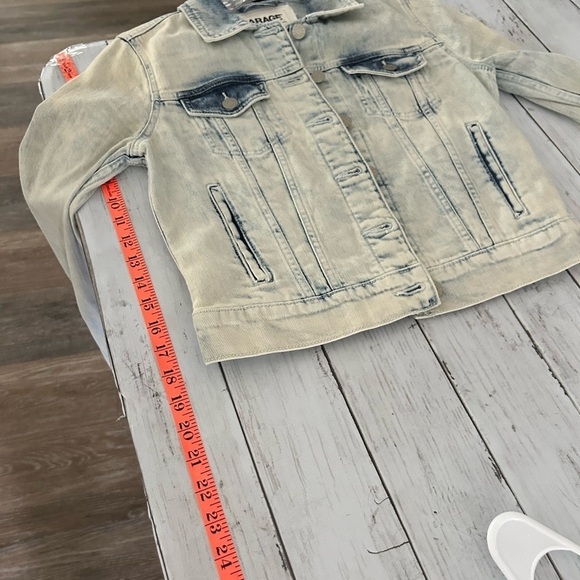 Garage XS Acid Wash Denim Jacket like new - Picture 6 of 7